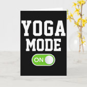 Yoga Modus Aan Funny Yogini Yogi Kaart (Gele Bloem)