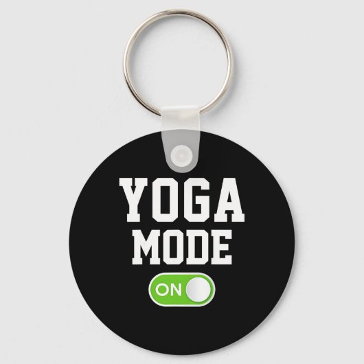 Yoga Modus Aan Funny Yogini Yogi Sleutelhanger (Voorkant)