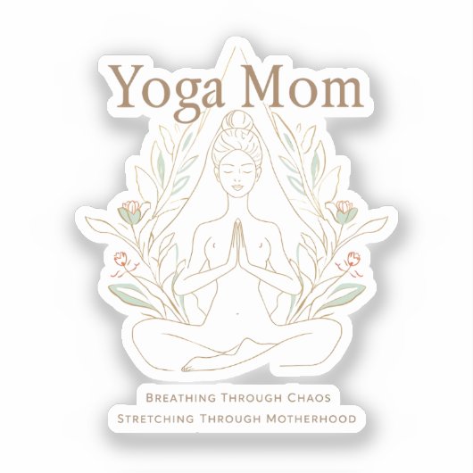 Yoga Moeder Ademt Door Moederschap Sticker (Voorkant)