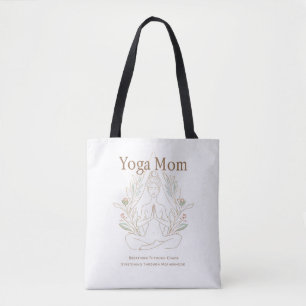 Yoga Moeder Ademt Door Moederschap Tote Bag