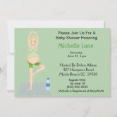 Yoga Moeder Baby shower Uitnodiging (Voorkant)