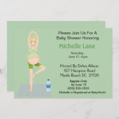 Yoga Moeder Baby shower Uitnodiging (Voorkant / Achterkant)