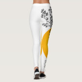 Yoga Moeder Levensboom Zon Silhouet Leggings (Achterkant)