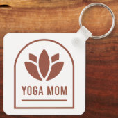 Yoga moeder lotusbloem boho esthetiek sleutelhanger (Achterkant)