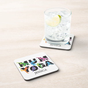 Yoga Moeder Meditatie Hobby Schattige Mam Bier Onderzetter