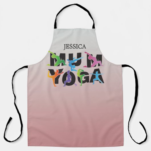 Yoga Moeder Meditatie Hobby Schattige Mam Schort (Voorkant)