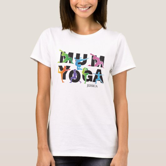 Yoga Moeder Meditatie Hobby Schattige Mam T-shirt (Voorkant)