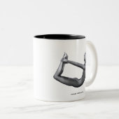 Yoga-Mok - Bow Pose Tweekleurige Koffiemok (Voorkant rechts)