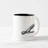 Yoga-Mok - Bridge Pose Tweekleurige Koffiemok (Voorkant rechts)