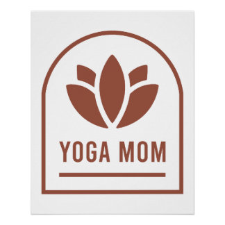 Yoga mom mother lotus flower boho aesthetic perfect poster