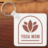Yoga mom mother lotus flower boho aesthetic sleutelhanger (Voorkant)