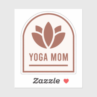 Yoga mom mother lotus flower boho aesthetic sticker