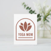 Yoga mom yogi mother boho chic aesthetic briefkaart (Staand voorkant)