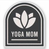 Yoga mom yogi mother sticker (Voorkant)