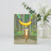 Yoga Monkey Briefkaart (Staand voorkant)