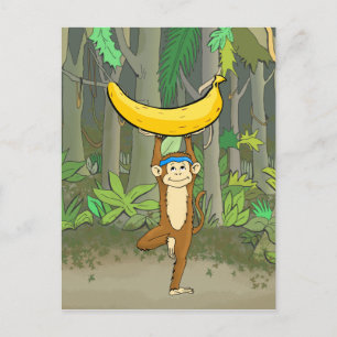 Yoga Monkey Briefkaart
