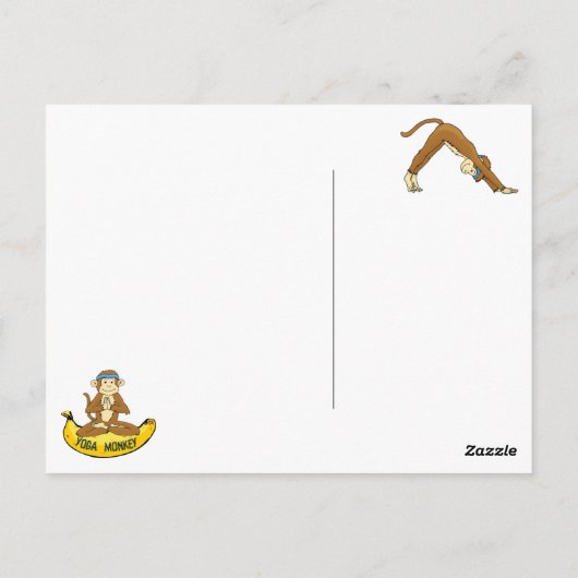 Yoga Monkey Briefkaart (Achterkant)
