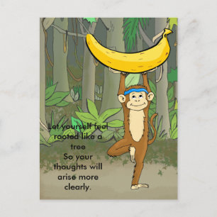 Yoga Monkey Briefkaart