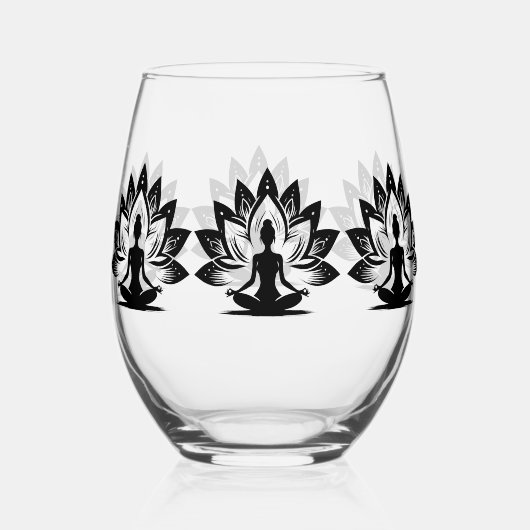 Yoga Mood Wijnglas Zonder Voet (Voorkant)