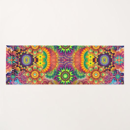 Yoga mooie kleuren fitness Gepersonaliseerde YOGA  Yogamat (Voorkant (horizontaal))