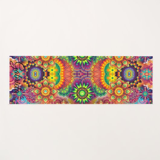 Yoga mooie kleuren fitness Gepersonaliseerde YOGA Yogamat (Voorkant (horizontaal))