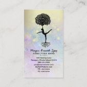 *~* Yoga Moon Gold Woman Meditation Mindfullness Visitekaartje (Achterkant)