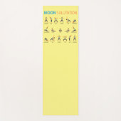 Yoga Moon Salutation poseert met namen Bleek geel Yogamat (Voorkant)