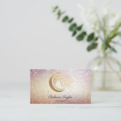 yoga moon trendy life coach WILLOW Wtree gold Bus Visitekaartje (Staand voorkant)