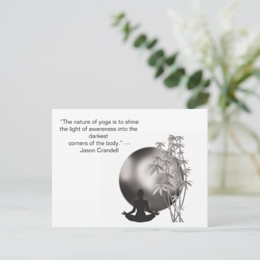Yoga motivatiecitaten briefkaart (Staand voorkant)