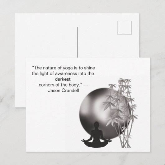 Yoga motivatiecitaten briefkaart (Voorkant / Achterkant)