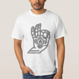 Yoga Mudra met Om en Jouw naam T-Shirt