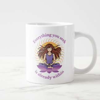 Yoga Mug – Spiritual Gift for Women, Calm Vibes Grote Koffiekop