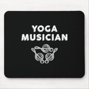 Yoga Musicus Treble Clef Zen Muziektheorie Uitvoer Muismat