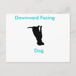Yoga naar beneden gericht Dog Retreat Post Card Briefkaart
