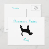 Yoga naar beneden toe gerichte Dog Post Card Briefkaart (Voorkant / Achterkant)