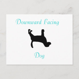 Yoga naar beneden toe gerichte Dog Post Card Briefkaart