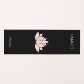 Yoga Namaste Bleek Roze Lotus Girl Pose Grafisch Yogamat (Voorkant (horizontaal))