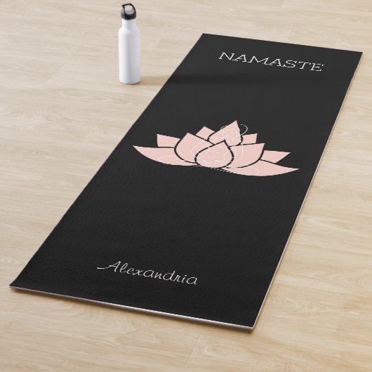 Yoga Namaste Bleek Roze Lotus Girl Pose Grafisch Yogamat (In situ)