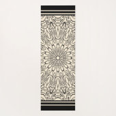 Yoga Namaste Boeddha kat. Crème en zwart Yogamat (Achterkant)