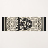 Yoga Namaste Boeddha kat. Crème en zwart Yogamat (Voorkant (horizontaal))