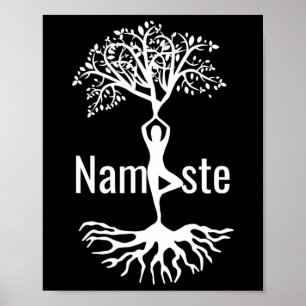 Yoga Namaste Boomhouding Meditatie Poster