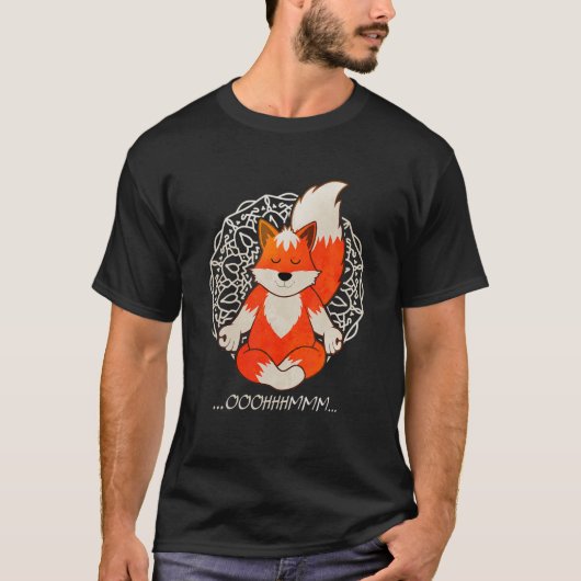 Yoga Namaste Fox Funny Fox T-shirt (Voorkant)