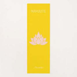 Yoga Namaste Gold Color Lotus Girl Pose Grafisch Yogamat