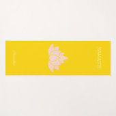 Yoga Namaste Gold Color Lotus Girl Pose Grafisch Yogamat (Voorkant (horizontaal))