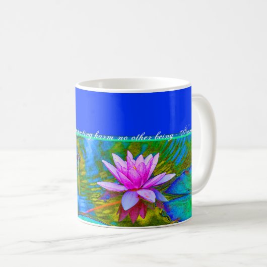 Yoga Namaste - Lotus Blossom Buddha Quote Koffiemok (Voorkant rechts)