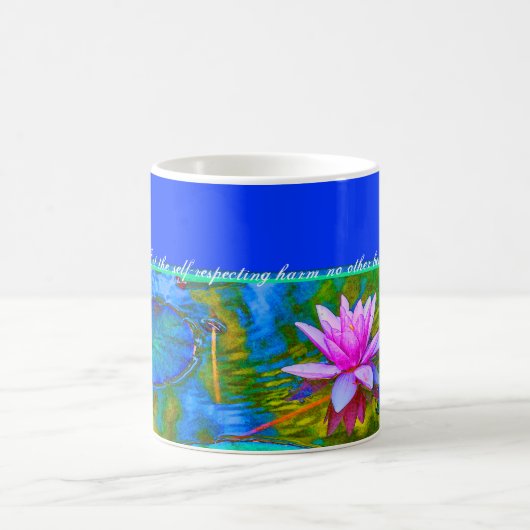 Yoga Namaste - Lotus Blossom Buddha Quote Koffiemok (Center)