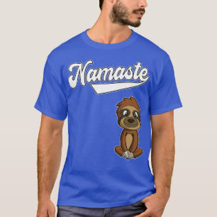 Yoga Namaste luiaard Mediteer gezond leven T-shirt