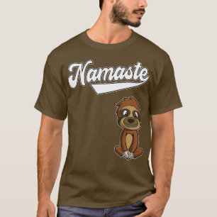 Yoga Namaste Luiaard Mediteren Gezond Leven T-shirt