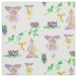 Yoga Namaste Meditatie Paarse Lotus Bloemen Stof
