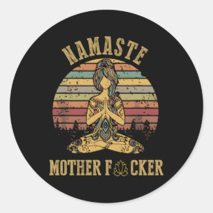 Yoga Namaste Moeder F Ronde Sticker
